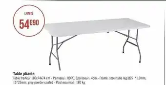 Géant Casino Table Pliante offre