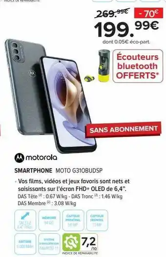 Gitem Smartphone Moto G31obudsp Motorola offre
