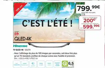 Gitem Hisense Tv Qled 4k 55u7h offre