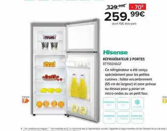 Gitem Hisense Réfrigérateur 2 Portes offre