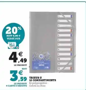 Hyper U Trieur U 12 Compartiments offre