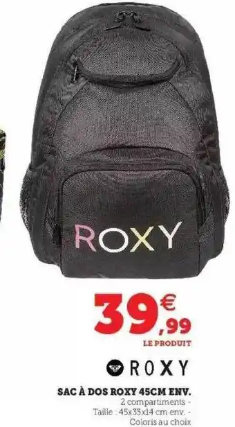 Hyper U Sac à Dos Roxy 45 Cm Env. offre