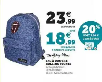 Hyper U Sac à Dos The Rolling Stones offre