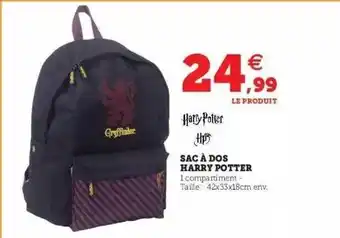 Hyper U Sac à Dos Harry Potter offre