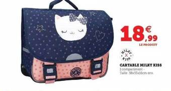 Hyper U Cartable Milky Kiss offre