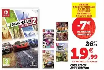 Hyper U Opération Jeux Switch offre