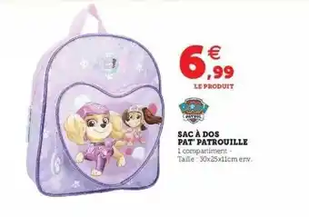 Hyper U Sac à Dos Pat' Patrouille offre