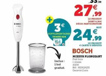 Hyper U Mixeur Plongeant Bosch offre