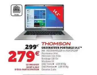 Hyper U Ordinateur Portable 14,1 offre
