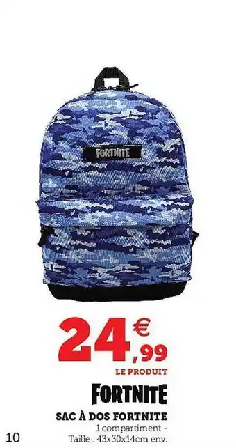 Hyper U Sac à Dos Fortnite offre