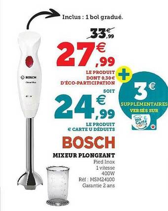 Hyper U Bosch Mixeur Plongeant offre