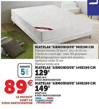 Hyper U Matelas offre