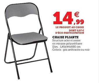 Hyper U Chaise Pliante offre