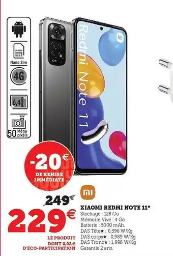 Hyper U Xiaomi Redmi Note 11 offre