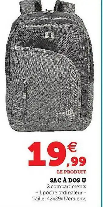 Hyper U Sac à Dos U offre