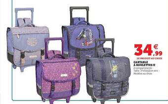 Hyper U Cartable à Roulettes U offre