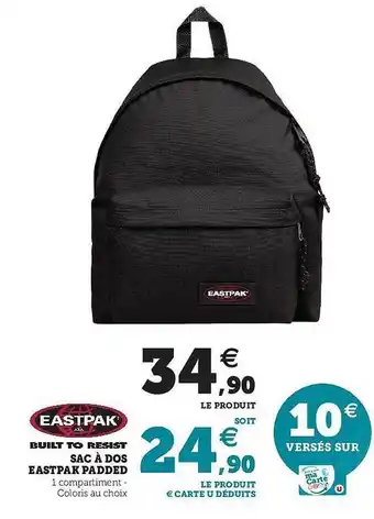 Hyper U Sac à Dos Eastpak Padded offre