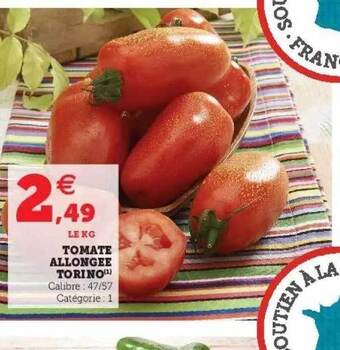 Hyper U Tomate Allongée Torino offre