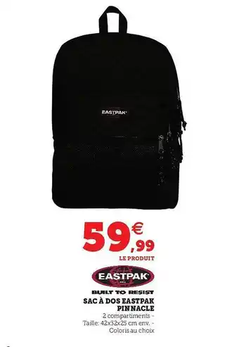 Hyper U Sac à Dos Eastpak Pinnacle offre