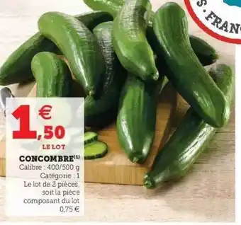 Hyper U Concombre offre