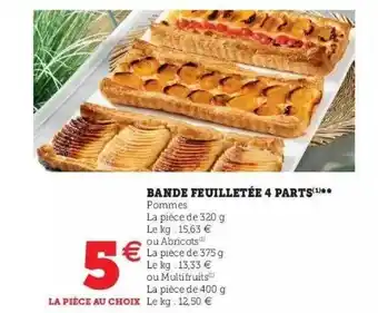 Bande Feuilletée 4 Parts