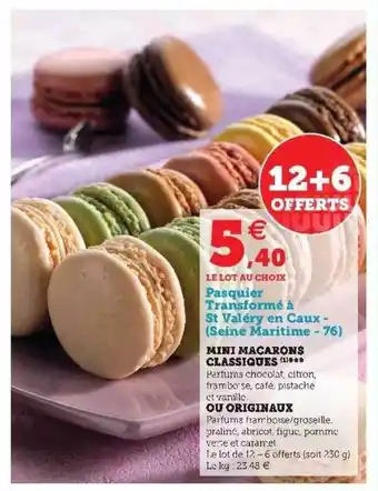 Hyper U Mini Macarons Classiques Ou Originaux 12+6 Offerts offre