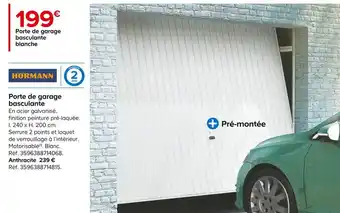 Castorama Hormann porte de garage basculante offre