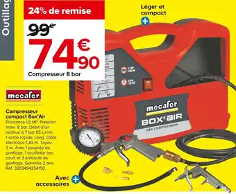 Castorama Mecafer compresseur compact box’air offre