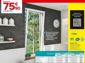 Castorama Cekal fenêtre pvc offre