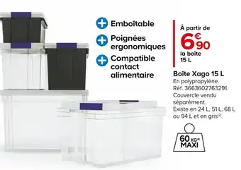 Castorama Boîte xago 15 l offre