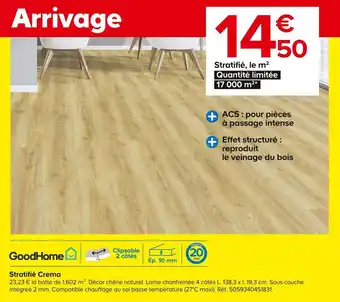 Castorama Goodhome stratifié crema offre