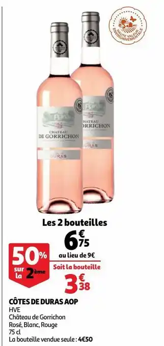 Auchan Supermarché Côtes de duras aop offre