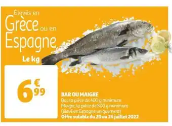 Auchan Bar Ou Maigre offre
