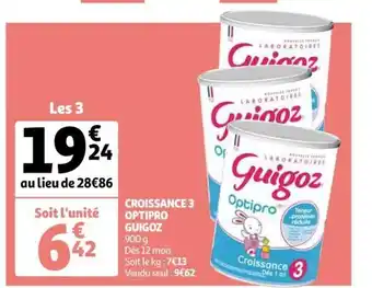Auchan Croissance 3 Optipro Guigoz offre