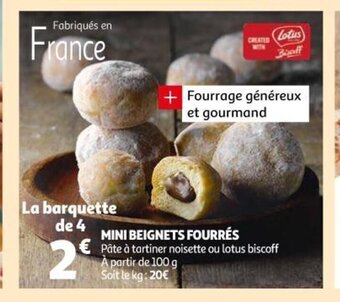 Auchan Mini Beignets Fourrés offre