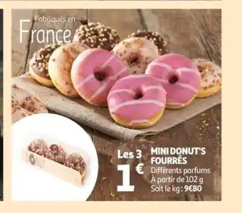 Auchan Mini Donuts Fourrés offre
