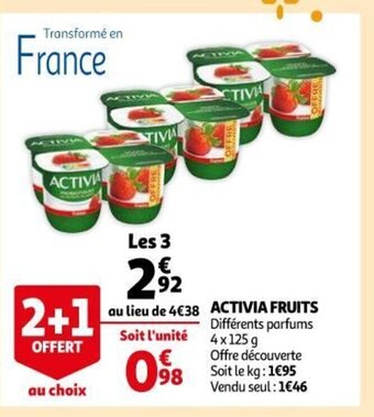 Auchan Activia Fruits offre