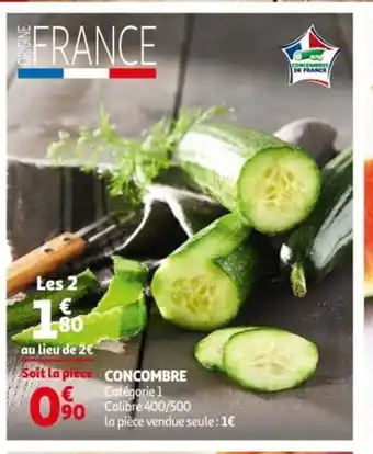 Auchan Concombre offre