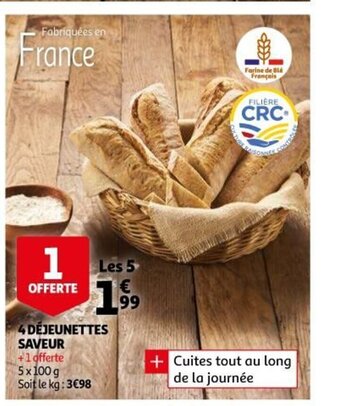 Auchan 4 Déjeunettes Saveur offre