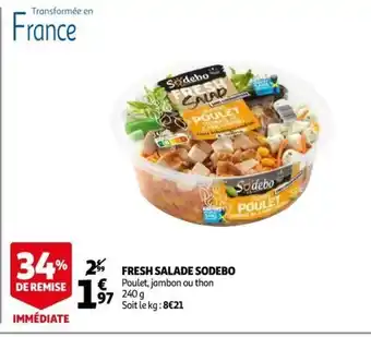 Auchan Fresh Salade Sodebo offre