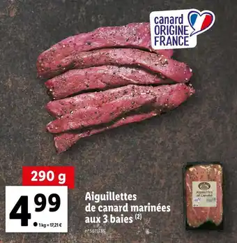 Aiguillettes de canard marinées aux 3 baies