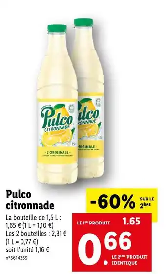 Lidl Pulco pulco citronnade offre