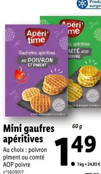 Lidl Apéri'time mini gaufres apéritives offre