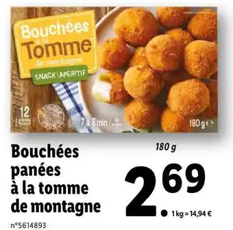 Lidl Bouchées panées à la tomme de montagne offre