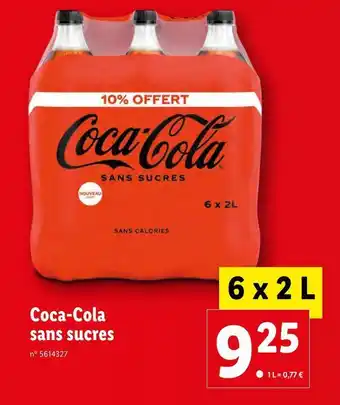Lidl Coca-cola coca-cola sans sucres offre