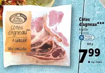 Lidl L'étal du boucher côtes d'agneau offre