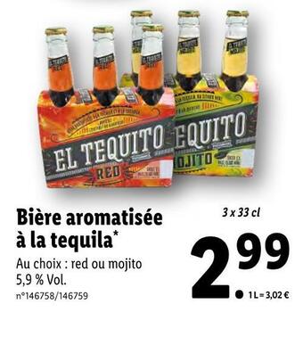 Lidl El tequito bière aromatisée à la tequila offre
