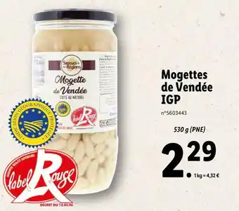 Lidl Mogettes de vendée igp offre
