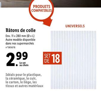Lidl Bâtons de colle offre