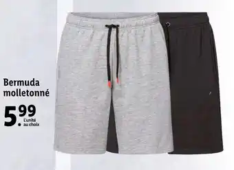 Lidl Crivit bermuda molletonné offre